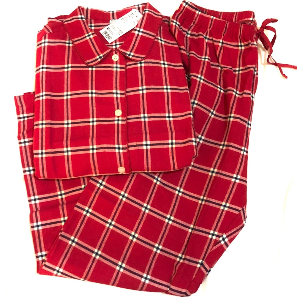 Uniqlo Red Flannel Pajama Set